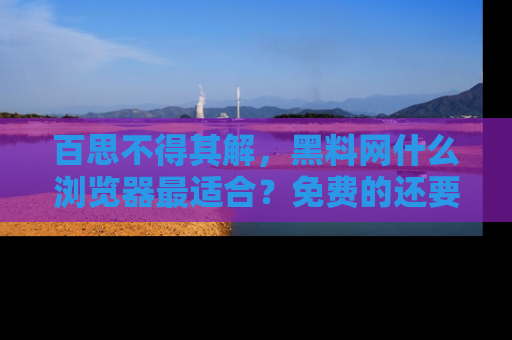 百思不得其解，黑料网什么浏览器最适合？免费的还要能吃瓜太难了！