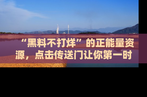 “黑料不打烊”的正能量资源,点击传送门让你第一时间获取最新入口资讯!