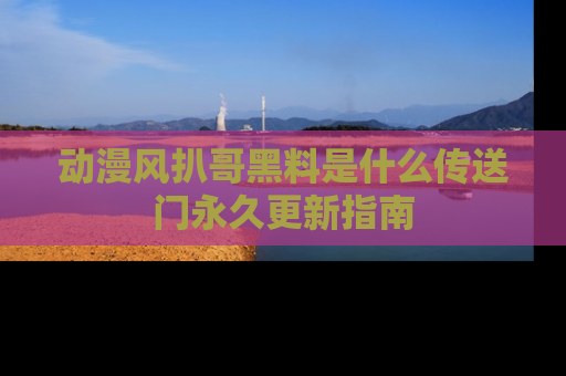 动漫风扒哥黑料是什么传送门永久更新指南