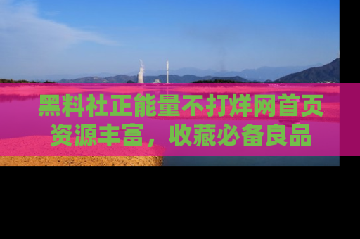 黑料社正能量不打烊网首页资源丰富，收藏必备良品