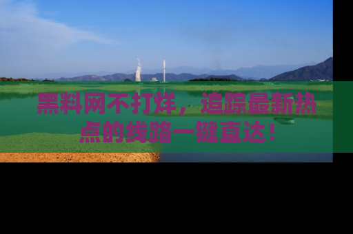 黑料网不打烊,追踪最新热点的线路一键直达!