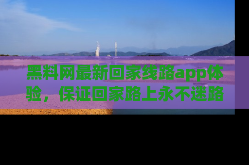 黑料网最新回家线路app体验,保证回家路上永不迷路顺畅