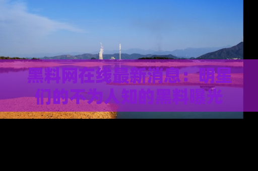 黑料网在线最新消息:明星们的不为人知的黑料曝光